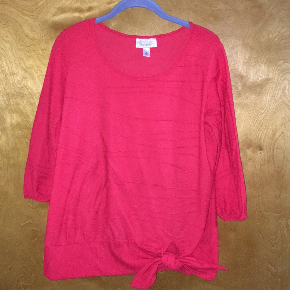 Red Wide-Neck Shirt